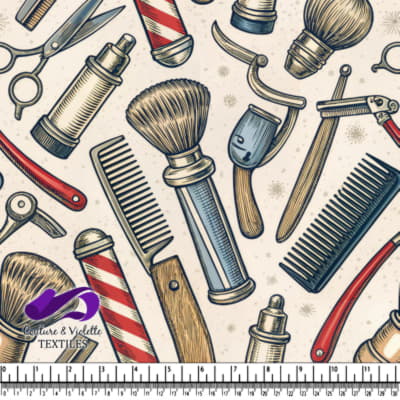 Motif d'Outils de Barbier Classiques