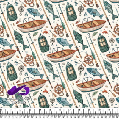 Motif d'Aventure Nautique de Pêche