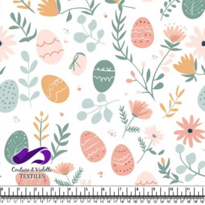 Easter Floral Eggs Spring Pattern