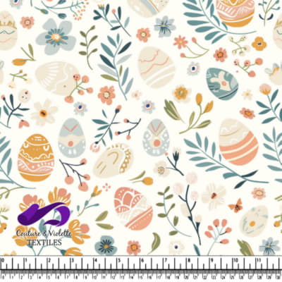 Easter Eggs and Springtime Blooms Pattern