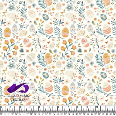 Easter Eggs and Springtime Blooms Pattern