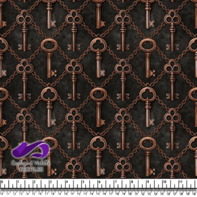 Motif de Vieilles Clés Skeleton sur Fond Sombre