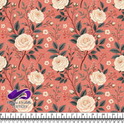 Motif Floral Rétro avec Roses