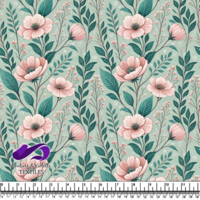 Motif de Jardin Floral Rose Doux