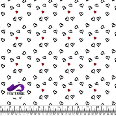 Amour - Hearts on white backrougne