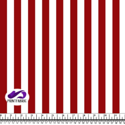 Amour - Red and white vertical striped