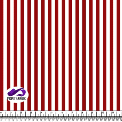 Amour - Red and white vertical striped