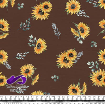 Tournesols sur Fond Marron en Ville