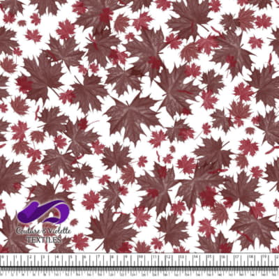 Canada 2022 - Mélange de feuilles rouges sur blanc