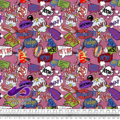 Comic book - Bulles de dialogue Fudge sur fond rose