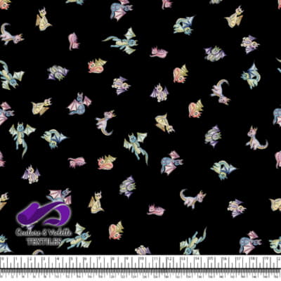 Dragons - Adorables dragons sur fond noir