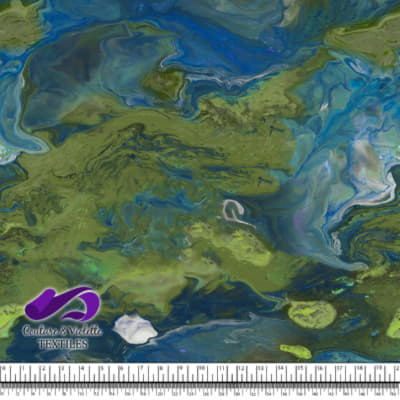 Emulsion resin - Blue and green