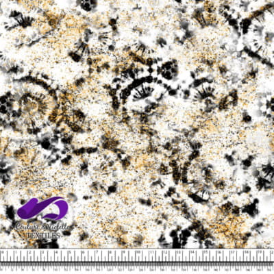 Tie Dye - Black and dust gold