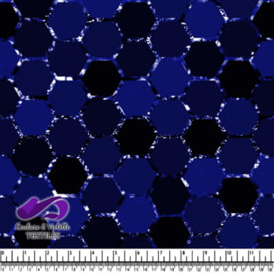 Honeycomb Webb - Grille cosmique - Azure blue