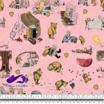 Winnie The Pooh - Story on Strawberry Cream background