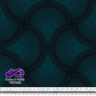 Géométrie Naturelle - Coquillage sur fond sarcelle foncé