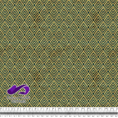 Geo art déco - Triangles dorés - Sarcelle profond