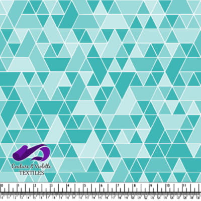 Triangles sport - blanc et sarcelle