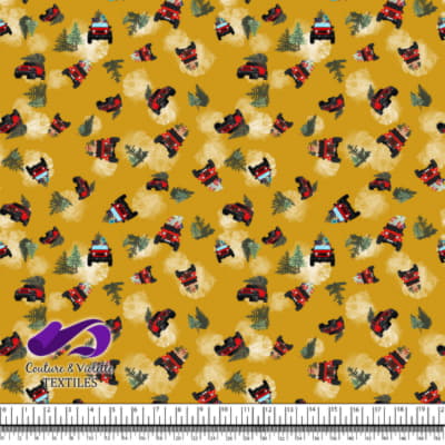 Noel country charm - 4x4 - Golden yellow