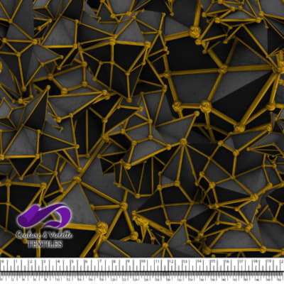 Black polygon - Jaune - Chrome