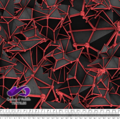 Black polygon - Rouge - Chrome