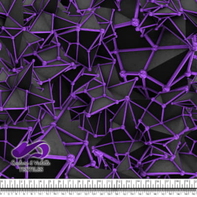 Black polygon - Violet - Chrome