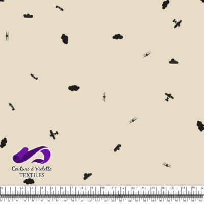 Petit aviateur - avions et nuages - nuage crème