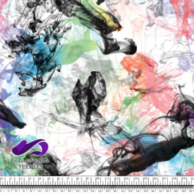 Vapeur - Arc-en-ciel et noir sur fond blanc