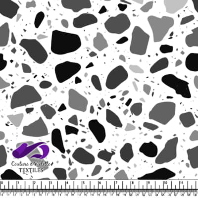 Terrazzo - Chunks Monochrome - Blanc