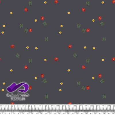 Tropical - hibiscus minimaliste - Anthracite