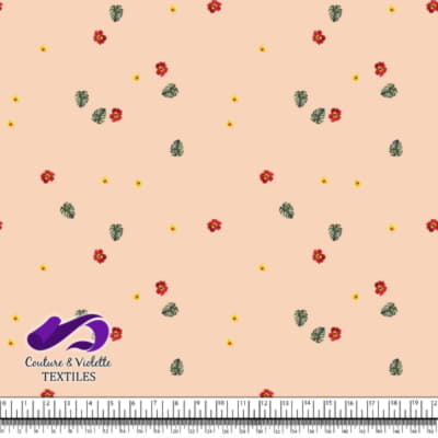 Hibiscus tropical minimaliste - Pêche