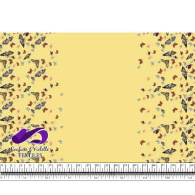 Papillon - Bordure - Jaune