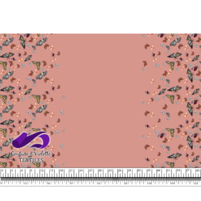 Papillon - Bordure - Fleur du désert