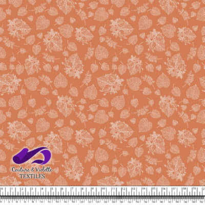 Monstera - Outline white - Terracotta