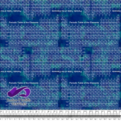 Techno - Tableau périodique - Blanc sur fond bleu