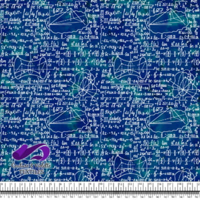 Techno - Algèbre - Blanc sur fond bleu