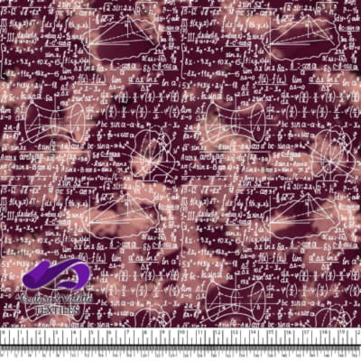 Techno - Algebra - White on red background