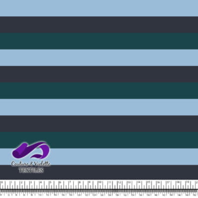 Rayures - Deep teal after midnight blue sky blue