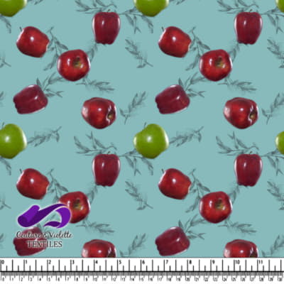 Salade de fruits - Pommes - Dusty Aqua